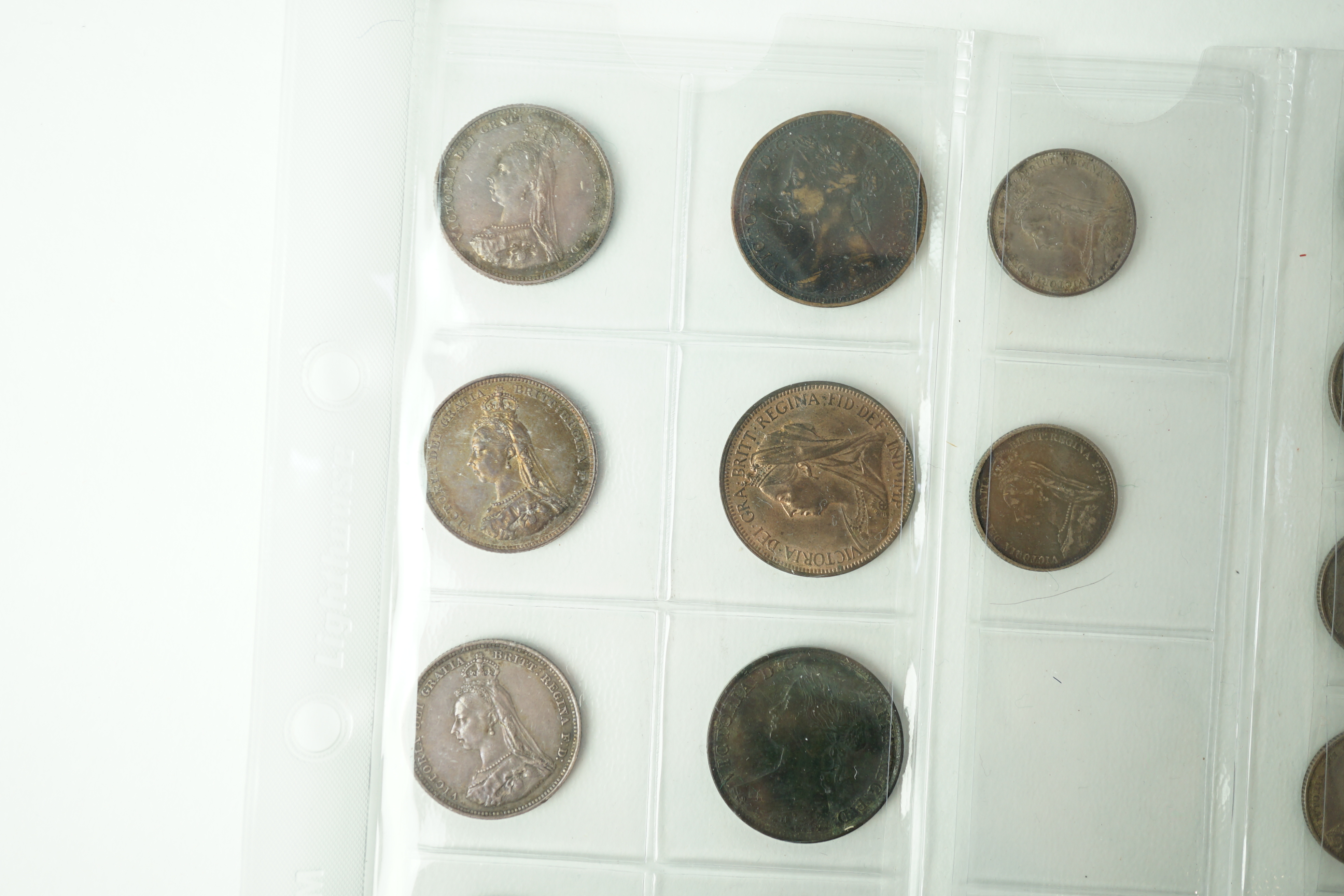 British coins, Victoria (1837-1901), halfcrown to halfpenny and various odd silver maundy 1d to 4d